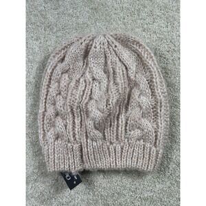 Chuns Hat Beanie Womens One Size Pink Cable Knit Soft‎ Winter Warm Fuzzy New